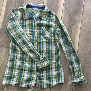 Maurices green plaid shirt